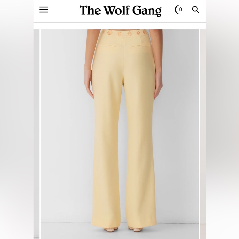 Yellow Lightweight Tailored Trousers - Picture 3 of 9